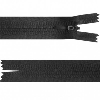 Молния потайная Т3, 60 см, хлопок, цвет чёрный - купить в Ачинске. Цена: 10.13 руб.