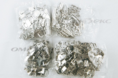 Крючки брючные 4 шипа "Стром" 144 шт. никель - купить в Ачинске. Цена: 383.97 руб.