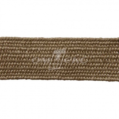 Тесьма отделочная полипропиленовая плетеная эластичная #2, шир. 40мм, цв.- соломенный - купить в Ачинске. Цена: 50.99 руб.