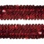 Тесьма с пайетками 3, шир. 30 мм/уп. 25+/-1 м, цвет красный - купить в Ачинске. Цена: 1 087.39 руб.