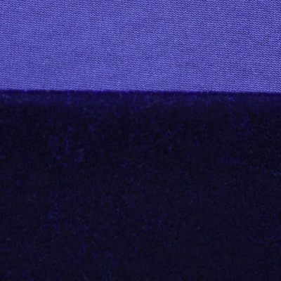Бархат стрейч №14, 240 гр/м2, шир.160 см, (2,6 м/кг), цвет т.синий - купить в Ачинске. Цена 740.88 руб.