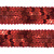 Тесьма с пайетками 3, шир. 20 мм/уп. 25+/-1 м, цвет красный - купить в Ачинске. Цена: 778.19 руб.