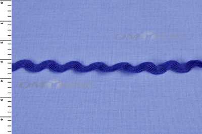 Тесьма плетеная "Вьюнчик"/синий - купить в Ачинске. Цена: 40.72 руб.