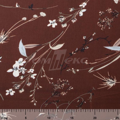 Плательная ткань "Фламенко" 2.2, 80 гр/м2, шир.150 см, принт растительный - купить в Ачинске. Цена 239.03 руб.