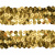 Тесьма с пайетками D16, шир. 30 мм/уп. 25+/-1 м, цвет золото - купить в Ачинске. Цена: 1 087.39 руб.