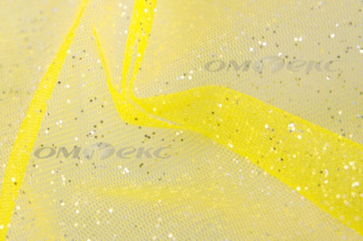 Сетка Глиттер, 40 гр/м2, шир.160см, цвет жёлтый - купить в Ачинске. Цена 163.01 руб.