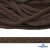 Шнур плетеный d-6 мм, 70% хлопок 30% полиэстер, уп.90+/-1 м, цв.1073-т.коричневый - купить в Ачинске. Цена: 594 руб.