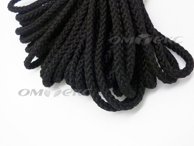 Шнур В-035 4 мм круп.плетение 100 м черный - купить в Ачинске. Цена: 156.40 руб.