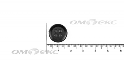 51400/15 мм (4 пр) черные пуговицы - купить в Ачинске. Цена: 0.67 руб.