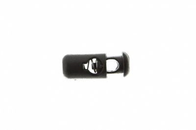 8108 Фиксатор пластиковый "Бочонок", 20х8 мм, цвет чёрный - купить в Ачинске. Цена: 1.29 руб.