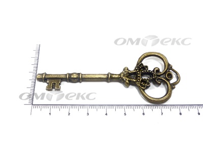 Декоративный элемент для творчества из металла "Ключ"8,5 см  - купить в Ачинске. Цена: 26.66 руб.