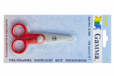 Ножницы G-508 детские 130 мм - купить в Ачинске. Цена: 118.32 руб.