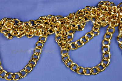 Цепь металл декоративная №11 (17*13) золото (10+/-1 м)  - купить в Ачинске. Цена: 1 341.87 руб.