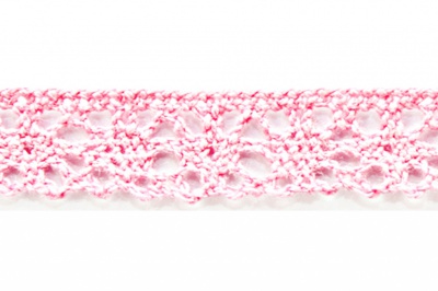 Тесьма кружевная 0621-1607, шир. 15 мм/уп. 20+/-1 м, цвет 096-розовый - купить в Ачинске. Цена: 302.42 руб.
