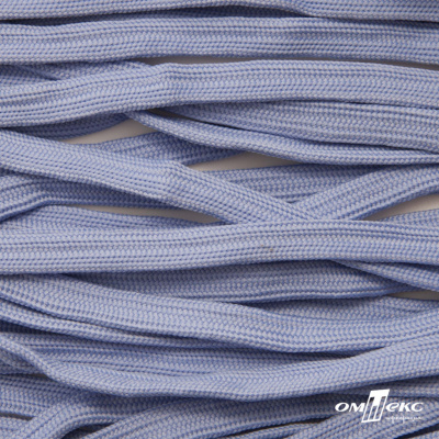 Шнур плетеный (плоский) d-12 мм, (уп.90+/-1м), 100% полиэстер, цв.259 - голубой - купить в Ачинске. Цена: 8.62 руб.