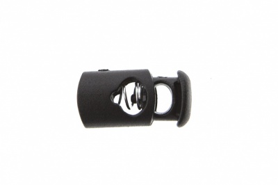 8021 Фиксатор пластиковый "Цилиндр", 20х10 мм, цвет чёрный - купить в Ачинске. Цена: 1.29 руб.