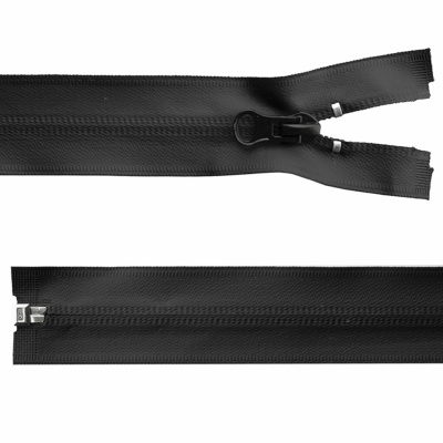 Молния водонепроницаемая PVC Т-7, 100 см, разъемная, цвет чёрный - купить в Ачинске. Цена: 61.89 руб.