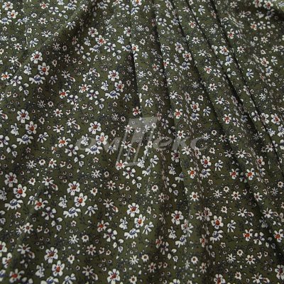 Плательная ткань "Фламенко" 11.2, 80 гр/м2, шир.150 см, принт растительный - купить в Ачинске. Цена 259.21 руб.