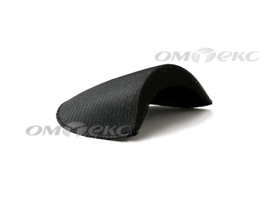 Плечевые накладки OВТ-18, обшитые, цвет чёрный - купить в Ачинске. Цена: 25.74 руб.