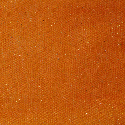 Сетка Глиттер, 24 г/м2, шир.145 см., оранжевый - купить в Ачинске. Цена 117.24 руб.