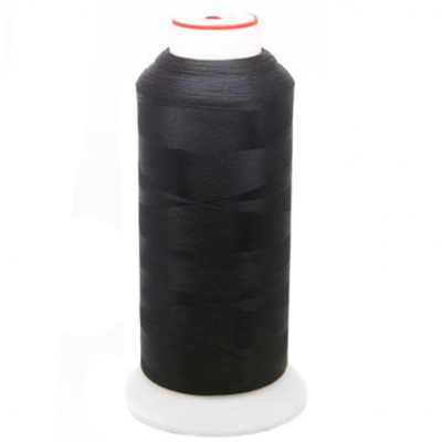 Нитки текстурированные некручёные, намот. 5 000 м, цвет чёрный - купить в Ачинске. Цена: 70.43 руб.