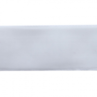 Лента бархатная нейлон, шир.25 мм, (упак. 45,7м), цв.01-белый - купить в Ачинске. Цена: 981.09 руб.