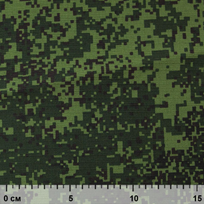 Униформ Рип Стоп 80/20 полиэфир/хлопок, 205 г/м2,  принтованный темно-зеленый, ВО, шир. 150 см - купить в Ачинске. Цена 191.15 руб.