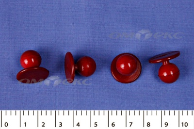 Пуговица поварская "Пукля", 10 мм, цвет красный - купить в Ачинске. Цена: 2.28 руб.