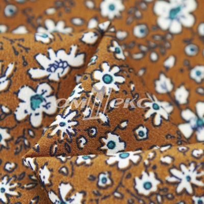 Плательная ткань "Фламенко" 11.1, 80 гр/м2, шир.150 см, принт растительный - купить в Ачинске. Цена 239.03 руб.