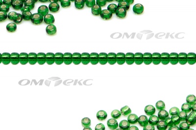 Бисер (SL) 11/0 ( упак.100 гр) цв.27В - зелёный - купить в Ачинске. Цена: 53.34 руб.