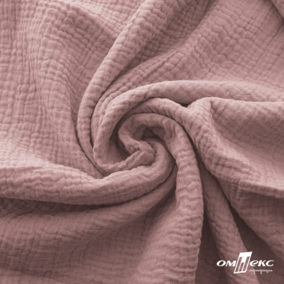 Ткань Муслин, 100% хлопок, 125 гр/м2, шир. 135 см   Цв. Пудра Розовый   - купить в Ачинске. Цена 388.08 руб.
