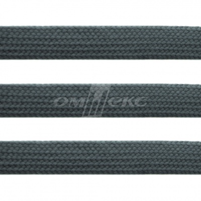 Шнур плетеный (плоский) d-12 мм, (уп.90+/-1м), 100% полиэстер, цв.272 - серый - купить в Ачинске. Цена: 8.62 руб.