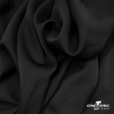 Ткань плательная Габриэль 100% полиэстер,140 (+/-10) гр/м2, шир. 150 см, цв. черный BLACK - купить в Ачинске. Цена 248.37 руб.