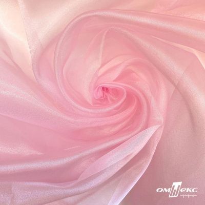 Ткань органза, 100% полиэстр, 28г/м2, шир. 150 см, цв. #47 розовая пудра - купить в Ачинске. Цена 86.24 руб.