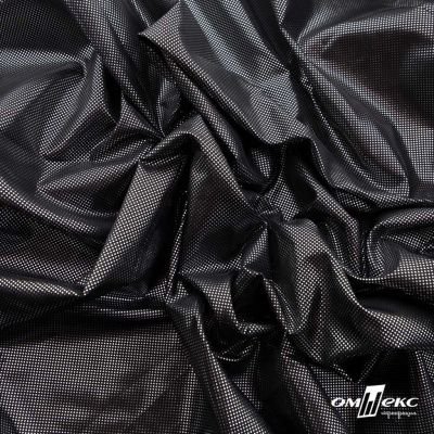 Ткань подкладочная фольгированная 210T, 100% полиэстер,58+/-5 г/м2, шир.150 cм. черный/BLACK  - купить в Ачинске. Цена 130.59 руб.