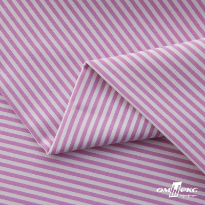 Ткань сорочечная Полоска Кенди, 115 г/м2, 58% пэ,42% хл, шир.150 см, цв.1-розовый, (арт.110) - купить в Ачинске. Цена 306.69 руб.