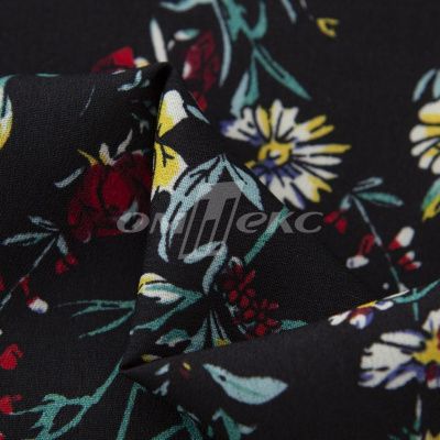 Плательная ткань "Фламенко" 6.2, 80 гр/м2, шир.150 см, принт растительный - купить в Ачинске. Цена 239.03 руб.