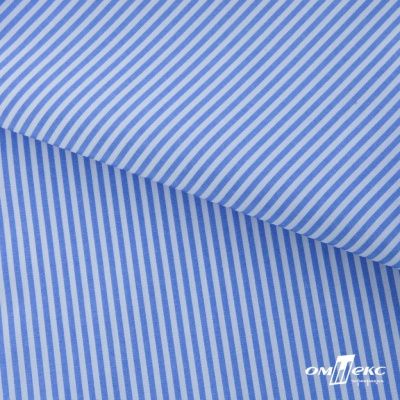 Ткань сорочечная Полоска Кенди, 115 г/м2, 58% пэ,42% хл, шир.150 см, цв.2-голубой, (арт.110) - купить в Ачинске. Цена 306.69 руб.
