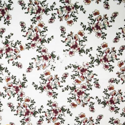 Плательная ткань "Фламенко" 23.1, 80 гр/м2, шир.150 см, принт растительный - купить в Ачинске. Цена 264.56 руб.