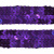Тесьма с пайетками 12, шир. 20 мм/уп. 25+/-1 м, цвет фиолет - купить в Ачинске. Цена: 778.19 руб.