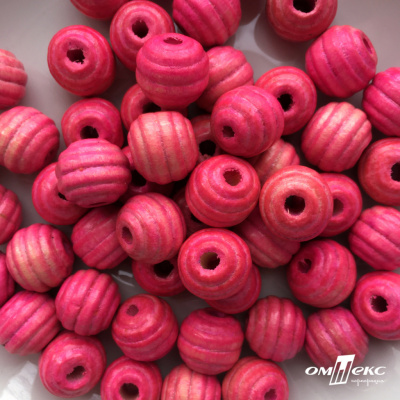 0309-Бусины деревянные "ОмТекс", 16 мм, упак.50+/-3шт, цв.023-розовый - купить в Ачинске. Цена: 62.22 руб.