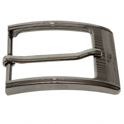 Пряжка металлическая для мужского ремня SC035#7 (шир.ремня 40 мм), цв.-тем.никель - купить в Ачинске. Цена: 43.93 руб.