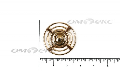 Кнопки пришивные №2 25 мм золото - купить в Ачинске. Цена: 53.90 руб.