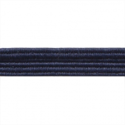 Резиновые нити с текстильным покрытием, шир. 6 мм ( упак.30 м/уп), цв.- 117-т.синий - купить в Ачинске. Цена: 152.05 руб.