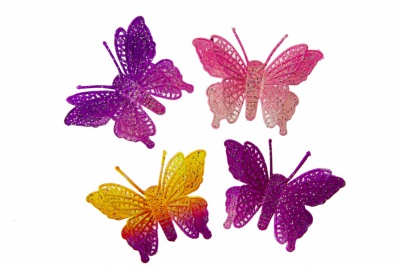 Бабочка декоративная пластиковая #12 - купить в Ачинске. Цена: 7.09 руб.