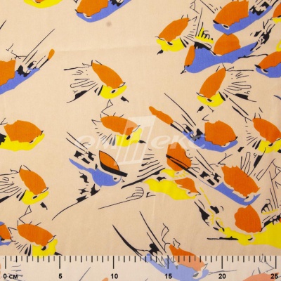 Плательная ткань "Софи" 14.1, 75 гр/м2, шир.150 см, принт птицы - купить в Ачинске. Цена 241.49 руб.