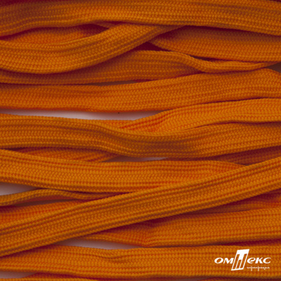 Шнур плетеный (плоский) d-12 мм, (уп.90+/-1м), 100% полиэстер, цв.267 - оранжевый - купить в Ачинске. Цена: 8.62 руб.