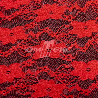 Кружевное полотно стрейч 15A61/RED, 100 гр/м2, шир.150см - купить в Ачинске. Цена 1 580.95 руб.