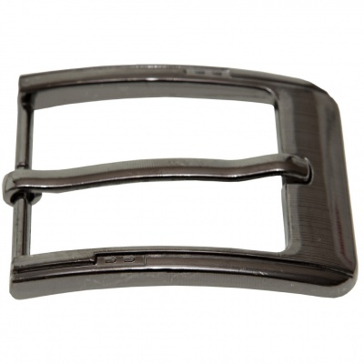 Пряжка металлическая для мужского ремня SC035#6 (шир.ремня 40 мм), цв.-тем.никель - купить в Ачинске. Цена: 43.93 руб.