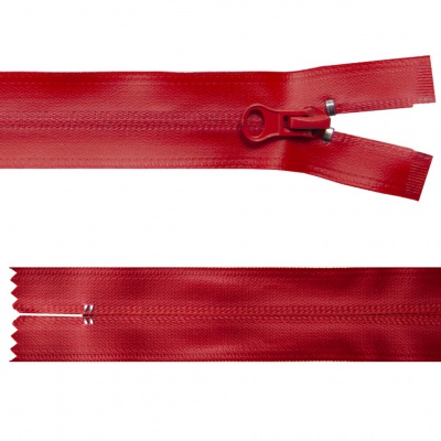 Молния водонепроницаемая PVC Т-7, 20 см, неразъемная, цвет (820)-красный - купить в Ачинске. Цена: 21.56 руб.
